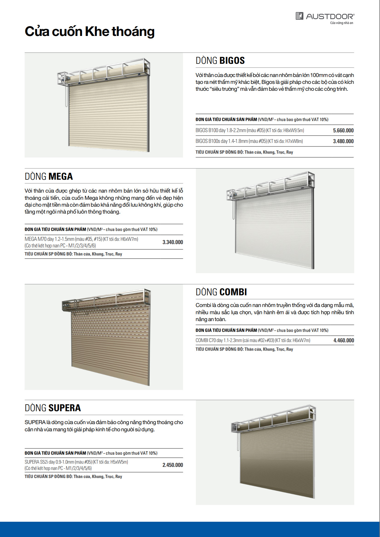 Báo Giá Cửa Cuốn Khe Thoáng Austdoor Tại Đà Nẵng