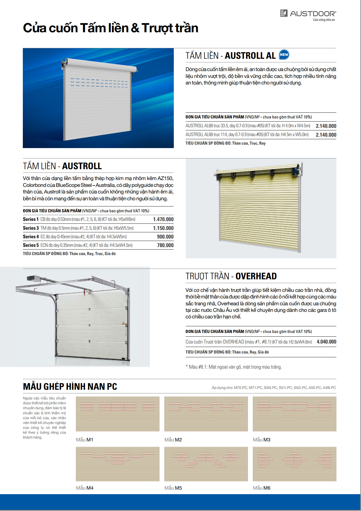 Báo Giá Cửa Cuốn Tấm Liền Và Cửa Cuốn Trượt Trần Austdoor Tại Đà Nẵng