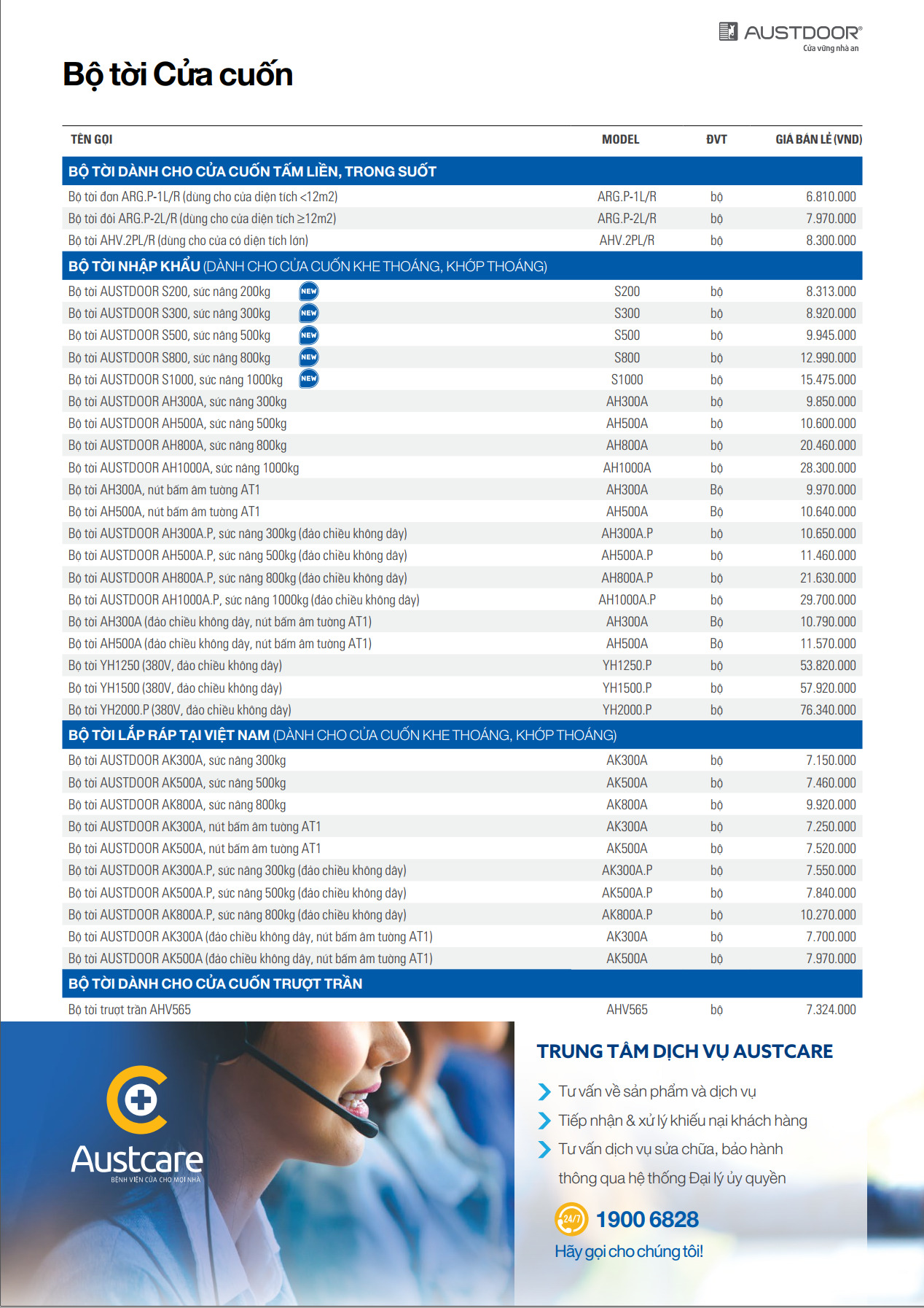 Báo Giá Motor Cửa Cuốn Khe Thoáng, Cửa Cuốn Tấm Liền Austdoor Tại Đà Nẵng