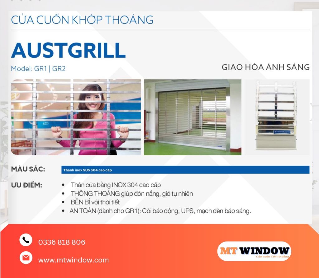 Cửa Cuốn Khớp Thoáng Austgrill