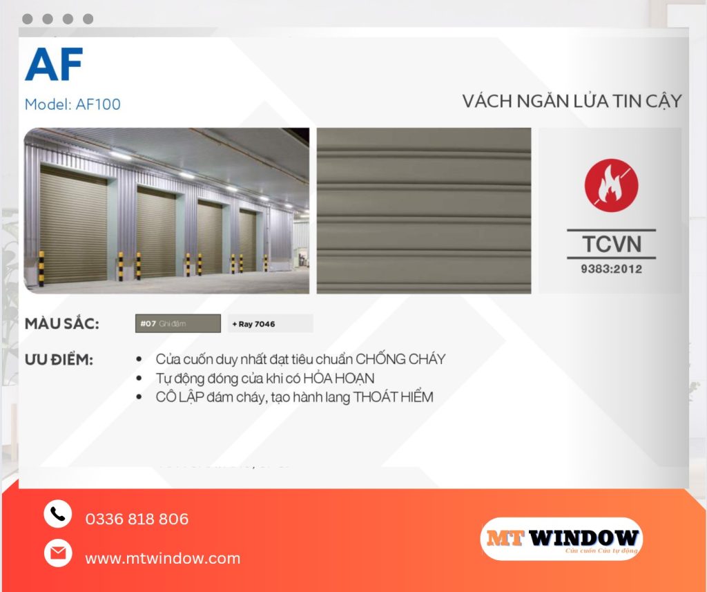 Cửa Cuốn Austdoor Chóng Cháy AF