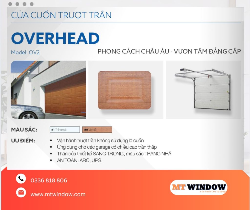 Cửa Cuốn Trượt Trần Ovehead