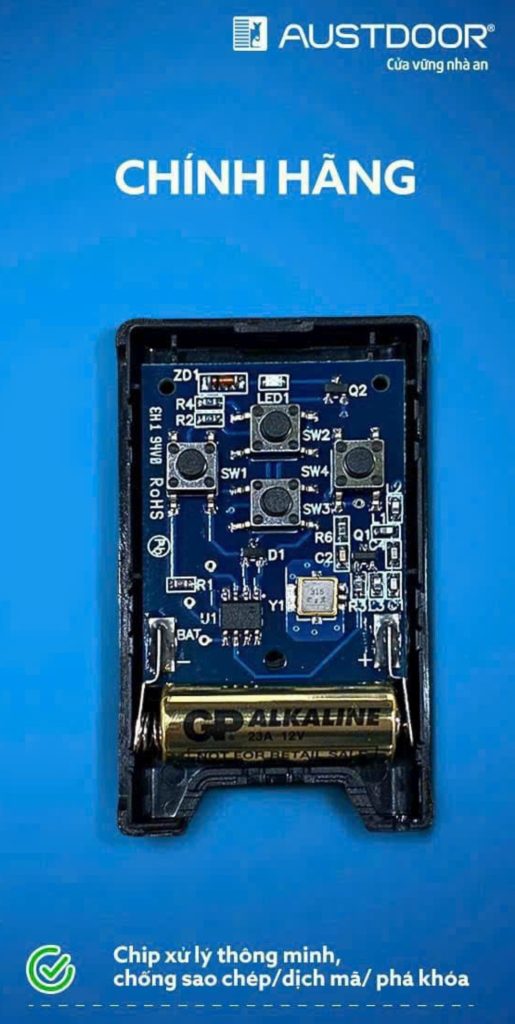 Pin Remote Cửa Cuốn Austdoor