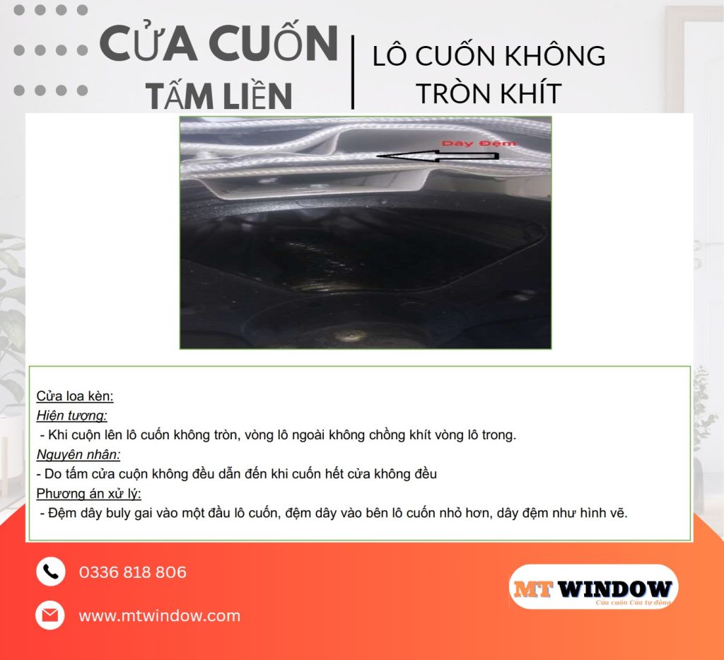 Sửa Cửa Cuốn Tấm Liền Cuộn Không Tròn Lô