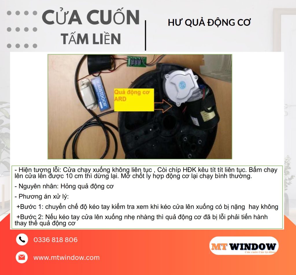 Sửa Cửa Cuốn Tấm Liền Hư Động Cơ