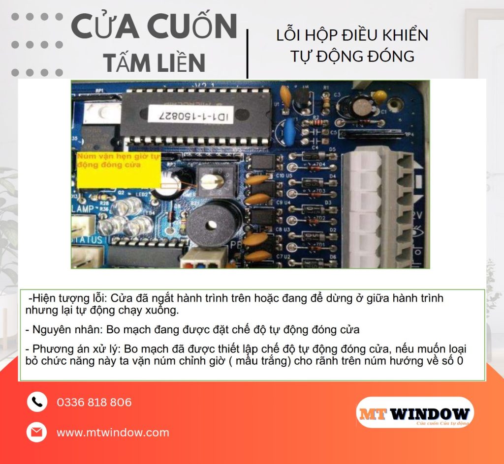 Sửa Cửa Cuốn Tấm Liền Tự Động Đóng