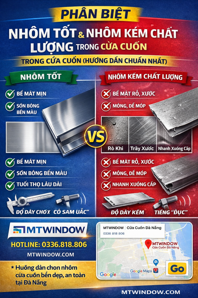 So sánh nhôm tốt nhôm xấu